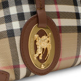 Close up of Tan bag, showing detail
