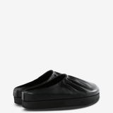 Black sandals, front view