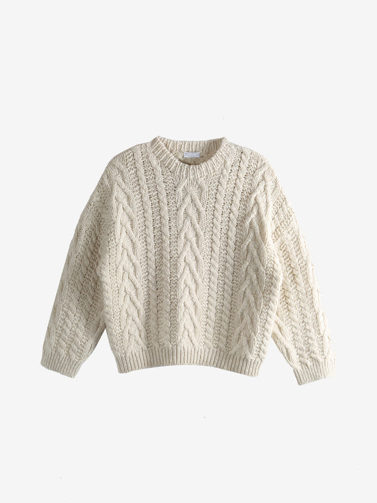 Beige sweater,front view