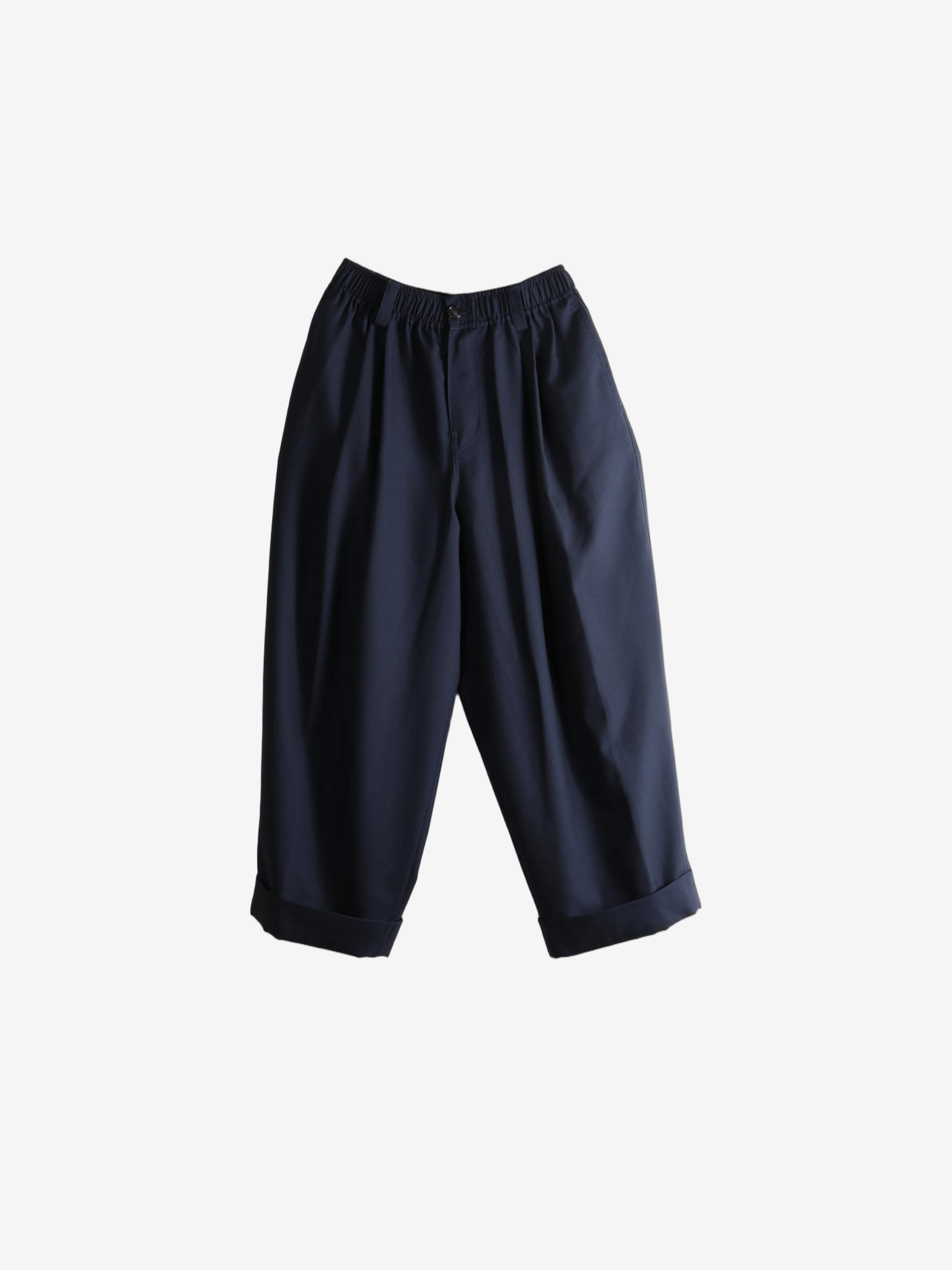 Navy pants, front view