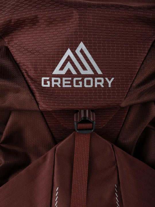 Close up of Burgundy bag, showing detail