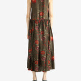 Brown dress, full body view