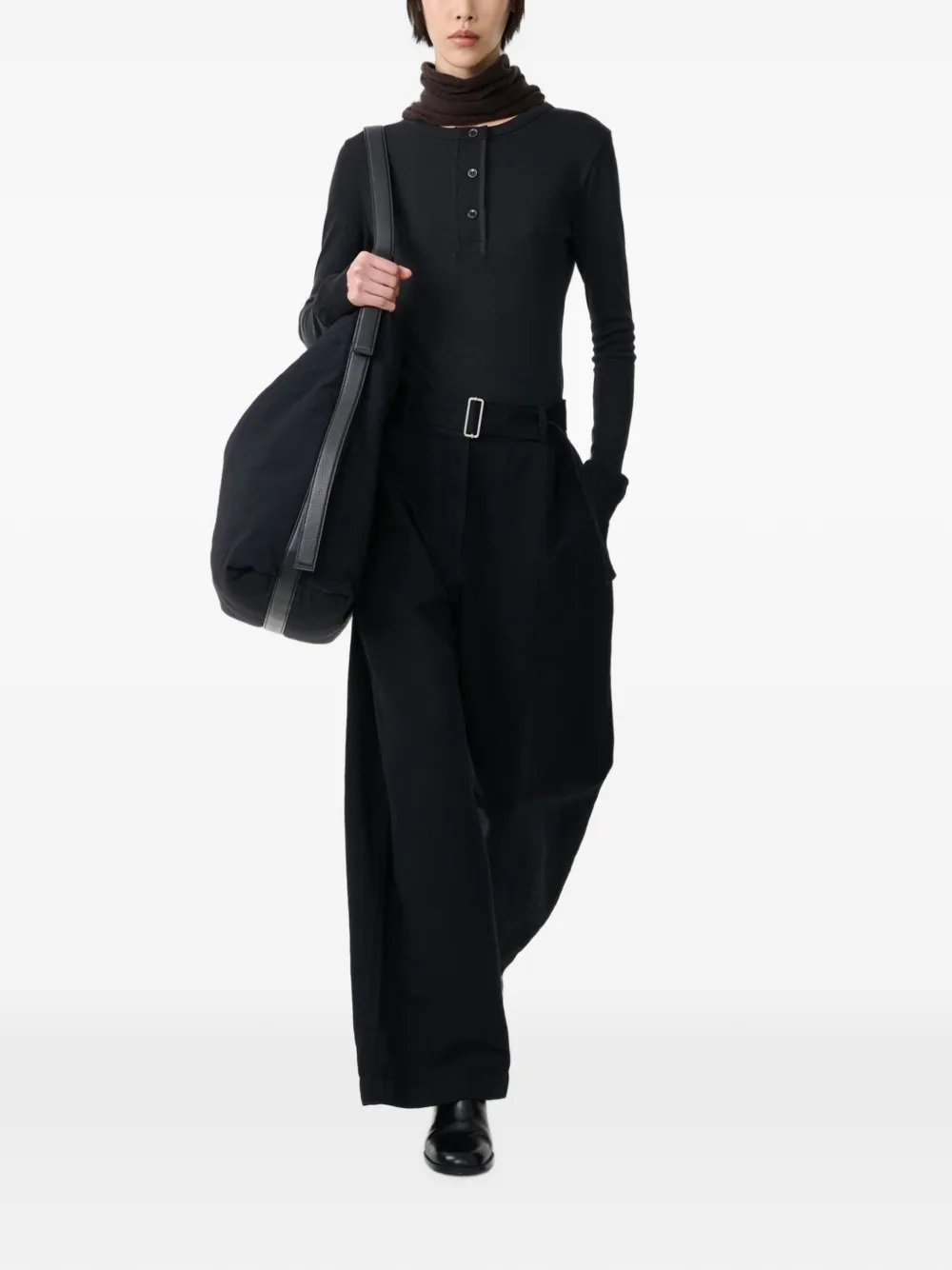 Black top, full body view