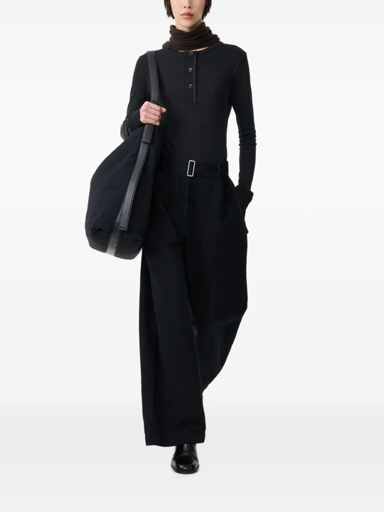 Black top, full body view