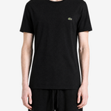 Black t-shirt, full body view