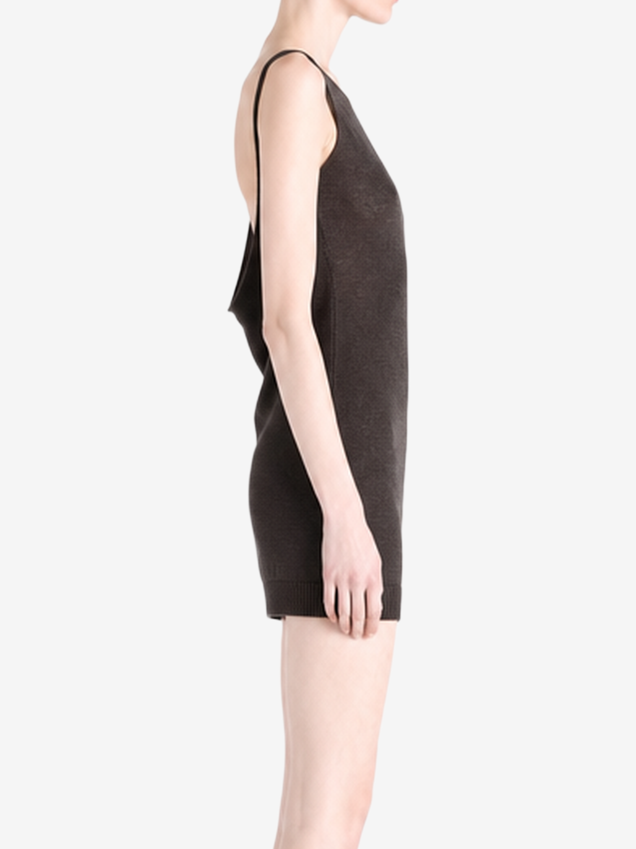 Brown dress, full body view