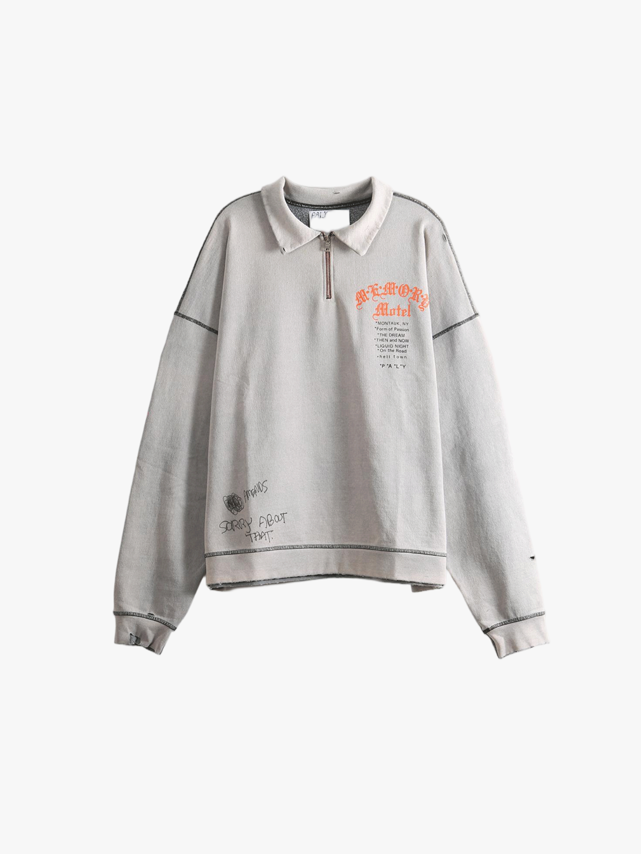 Grey hoodie, front view
