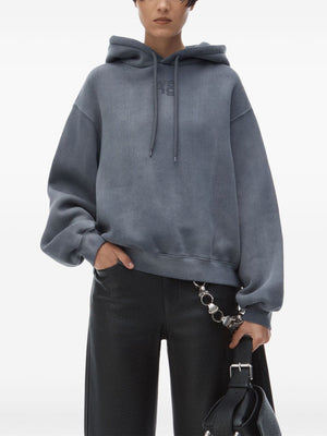 T BY ALEXANDER WANG - Women Essential Terry With Puff Paint Logo Hoodie