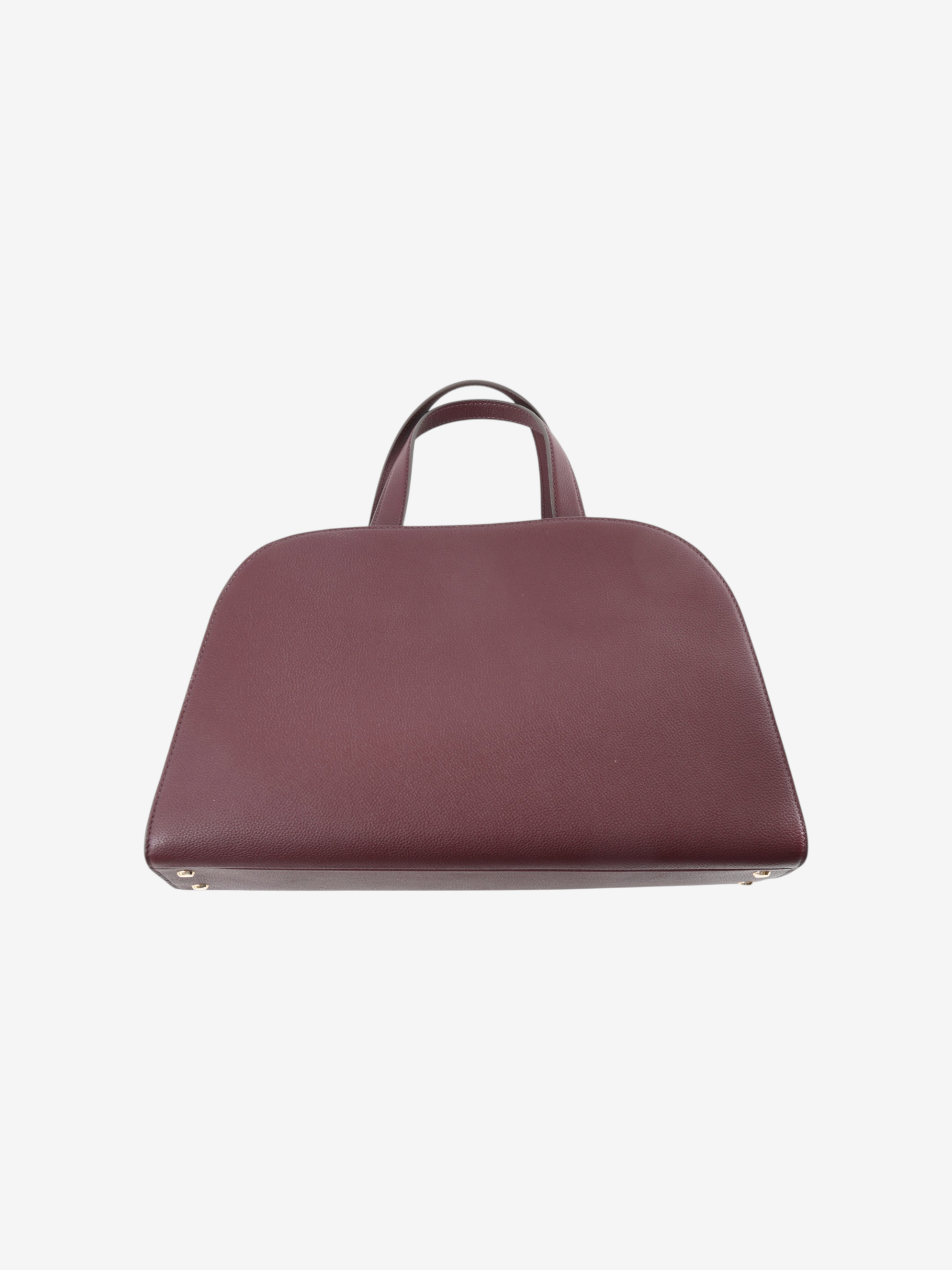 Burgundy bag, front view