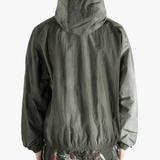 Grey jacket worn by a person, showing the jacket's fit