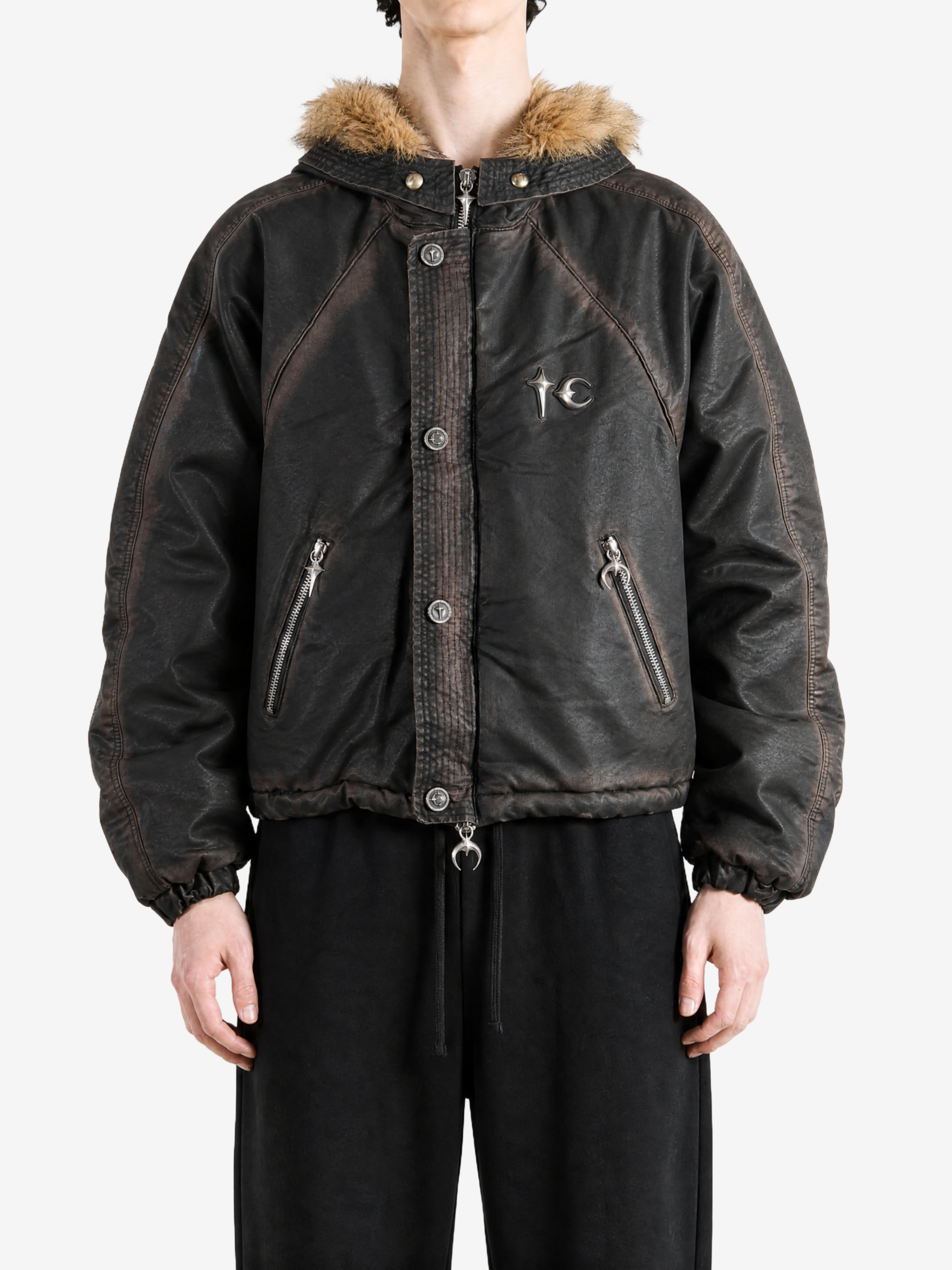 Black jacket, full body view