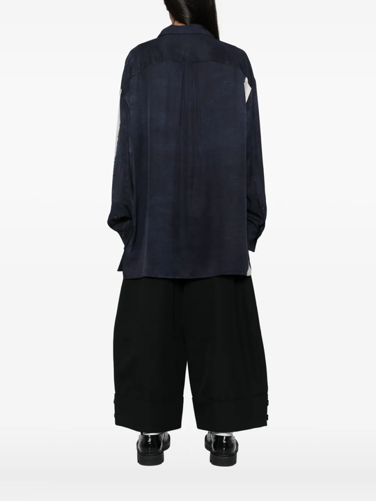 Blue shirt, full body view