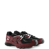 Burgundy shoes, front view