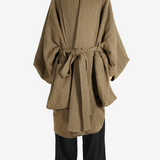 Tan jacket, front view