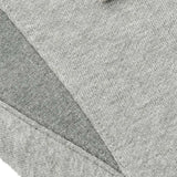 Cloes-up of grey pants, showing texture of the cotton fabric