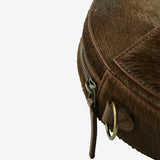 Close up of green bag, showing texture of the fabric