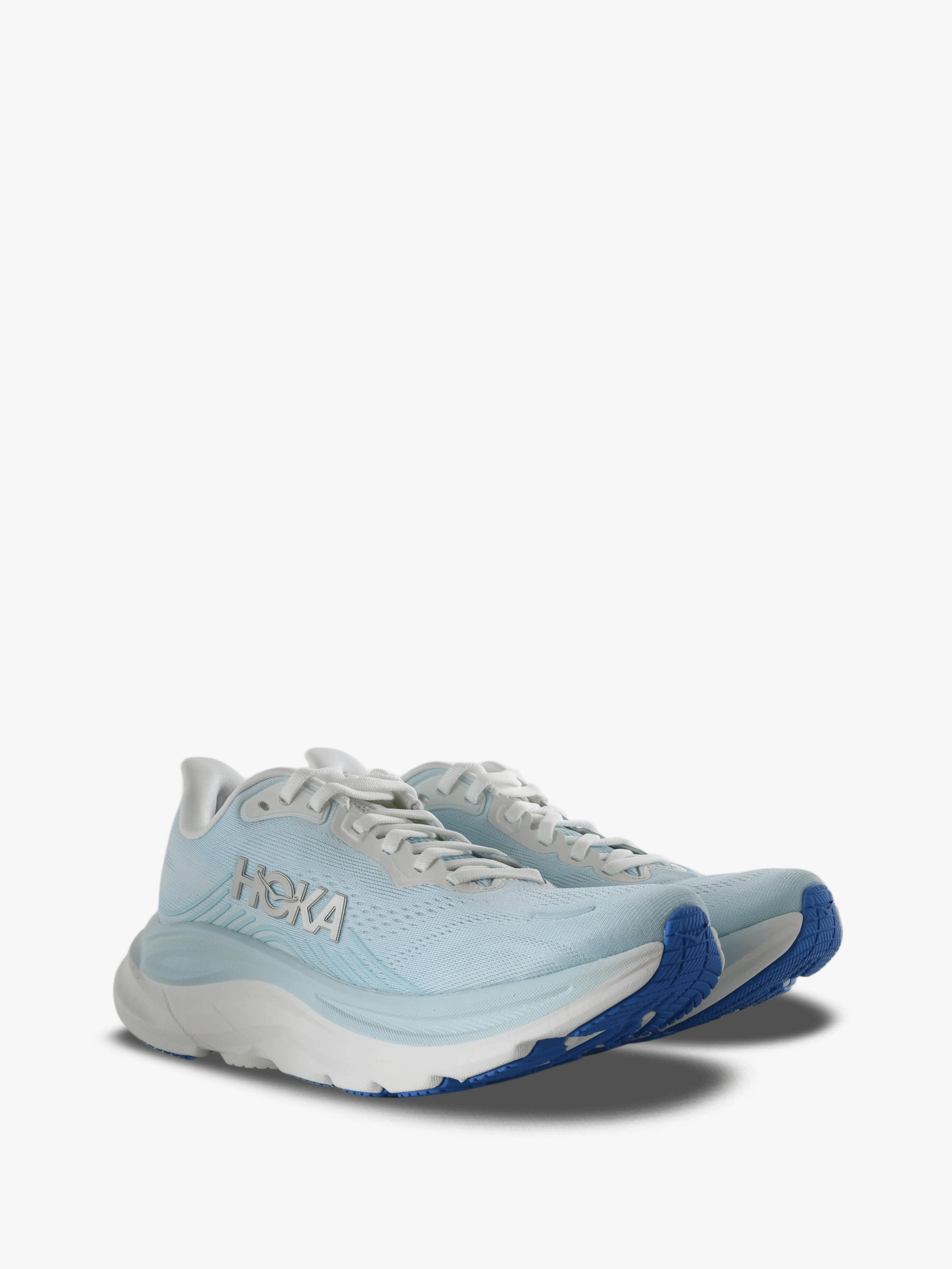 Blue shoes, front view