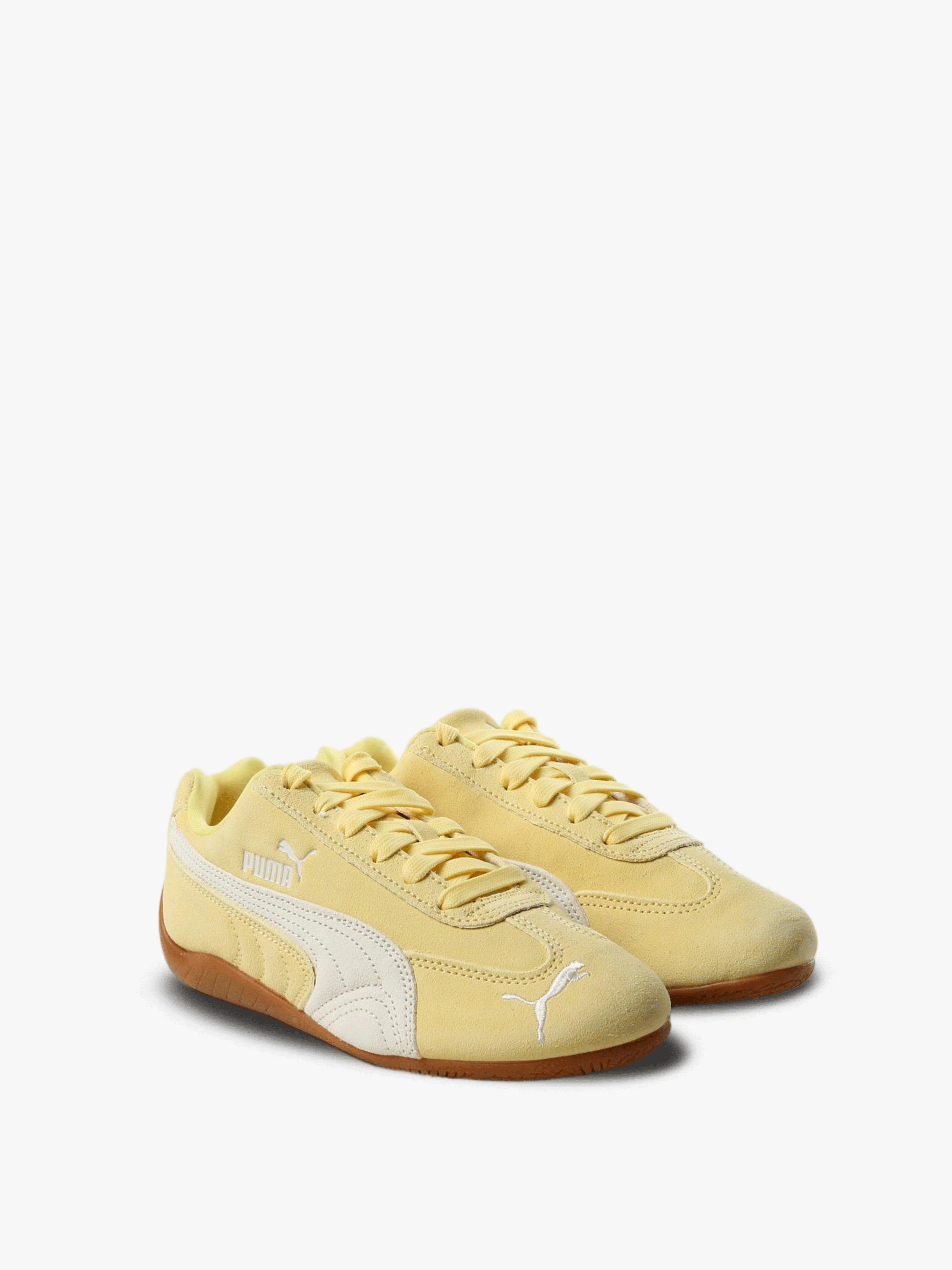 Yellow sneakers, front view