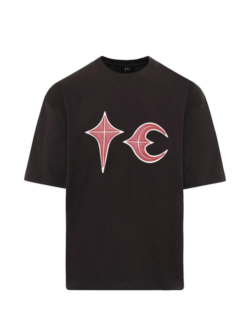 Black t-shirt, front view
