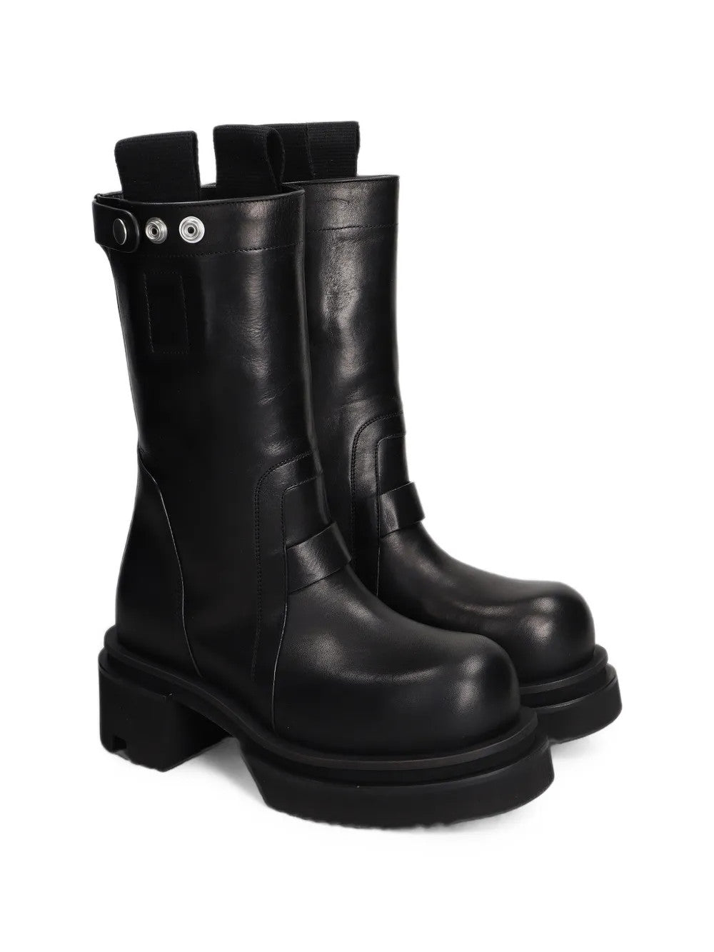 Black boots, front view