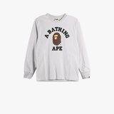 A BATHING APE - Men College Long Sleeve Tee