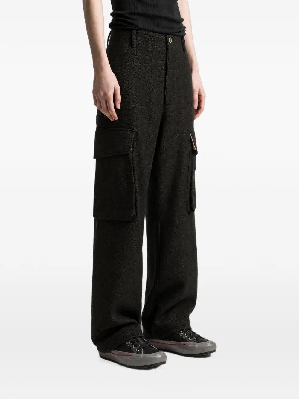 Black pants, full body view