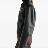 Black jacket worn by a person, showing the jacket fit