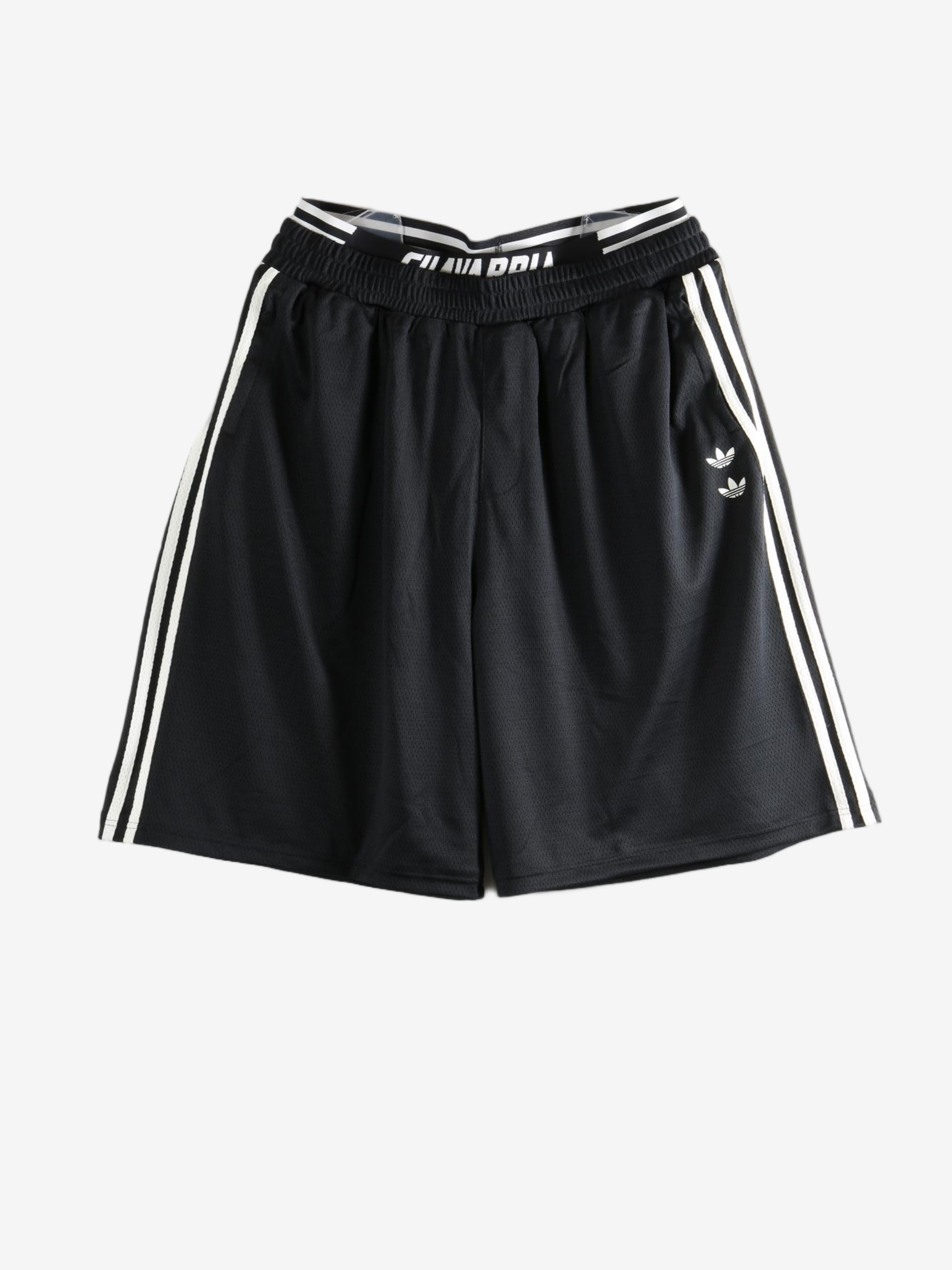 Black shorts, front view