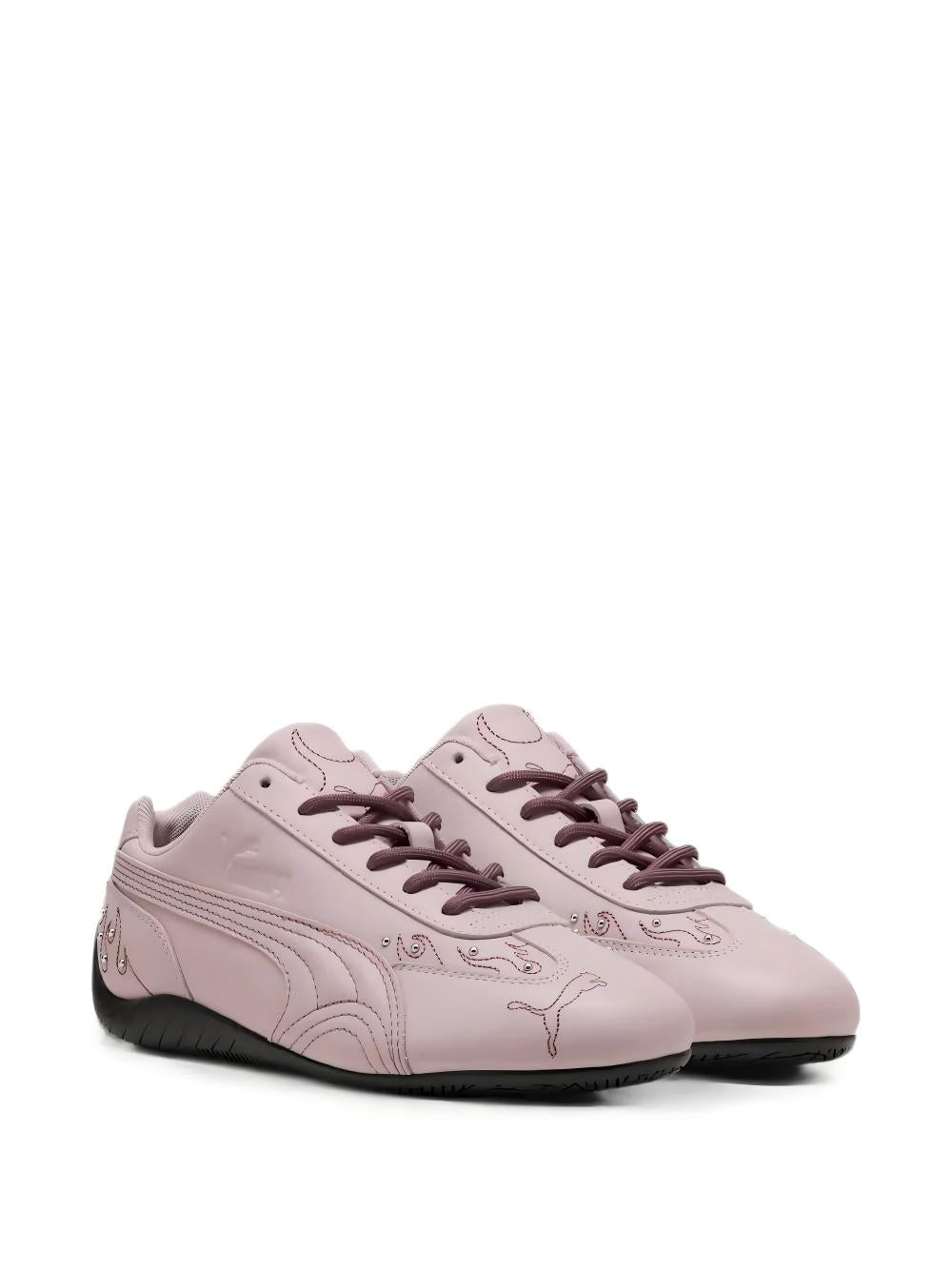 Pink shoes, front view