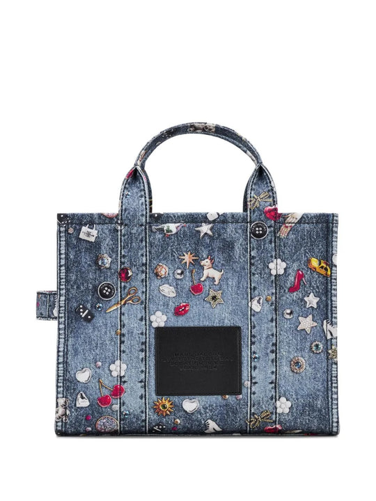 Blue bags, back view