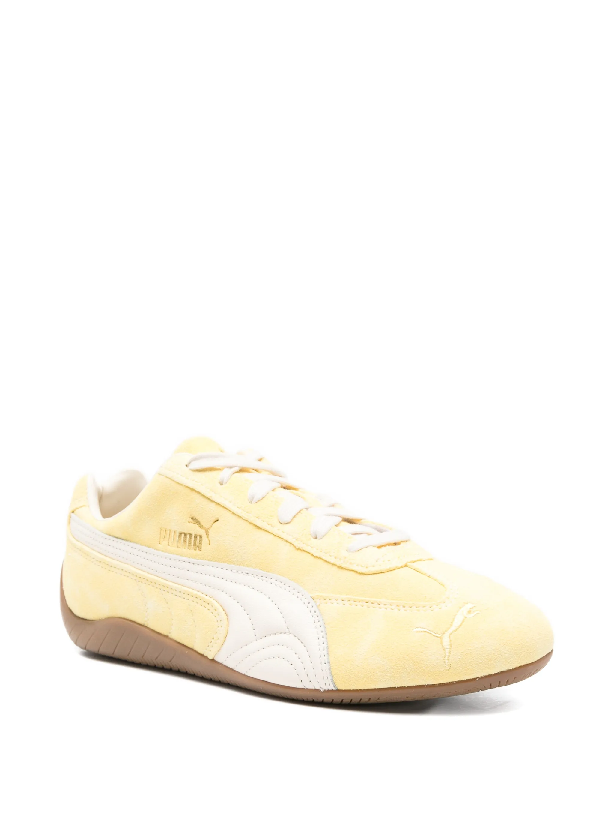 Yellow sneakers, side view