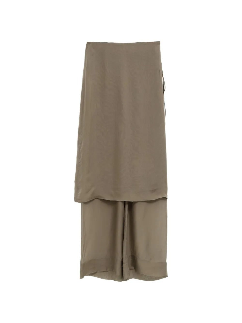 Brown skirt, back view