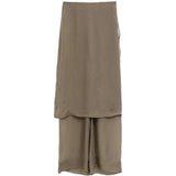 Brown skirt, back view
