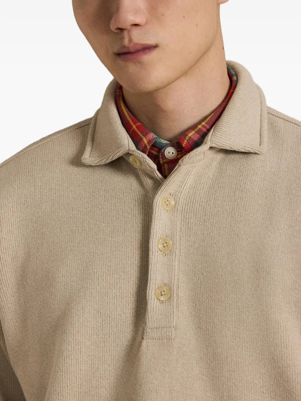 Tan top worn by a person, showing the top fit