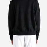Black hoodie, full body view