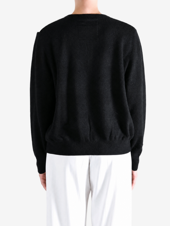 Black hoodie, full body view