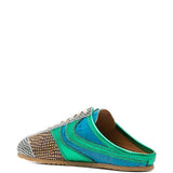 Green shoes, side view