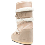 Tan boots, side view