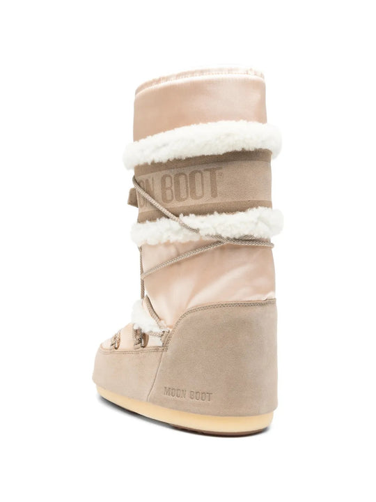 Tan boots, side view
