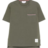 Green t-shirts, front view