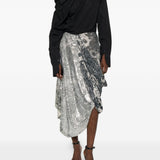 Grey skirt, full body view