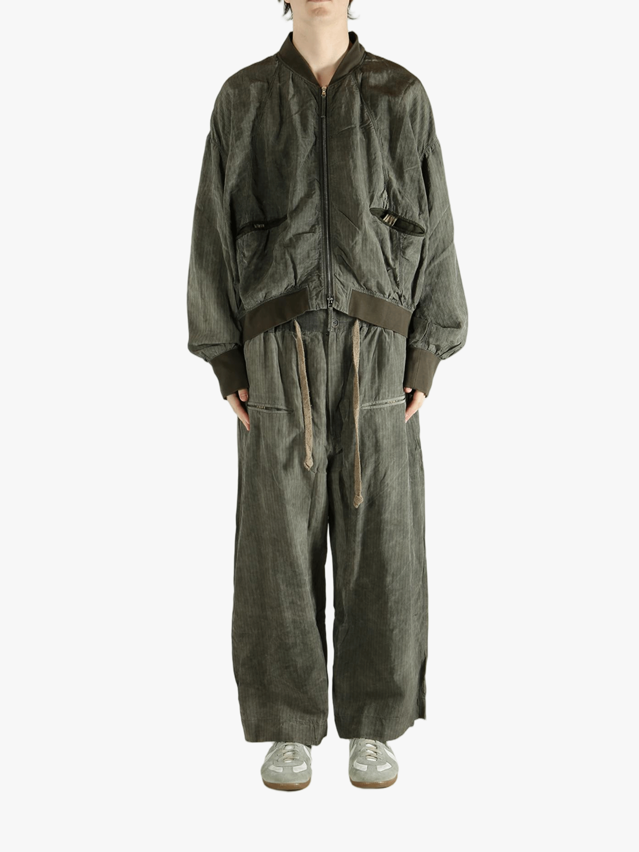 Green jackets, full body view