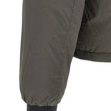 Close up of Grey jacket, showing texture of the 100% polyamide fabric