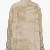 Tan jacket, full body view