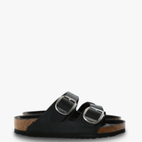 Black sandals, front view