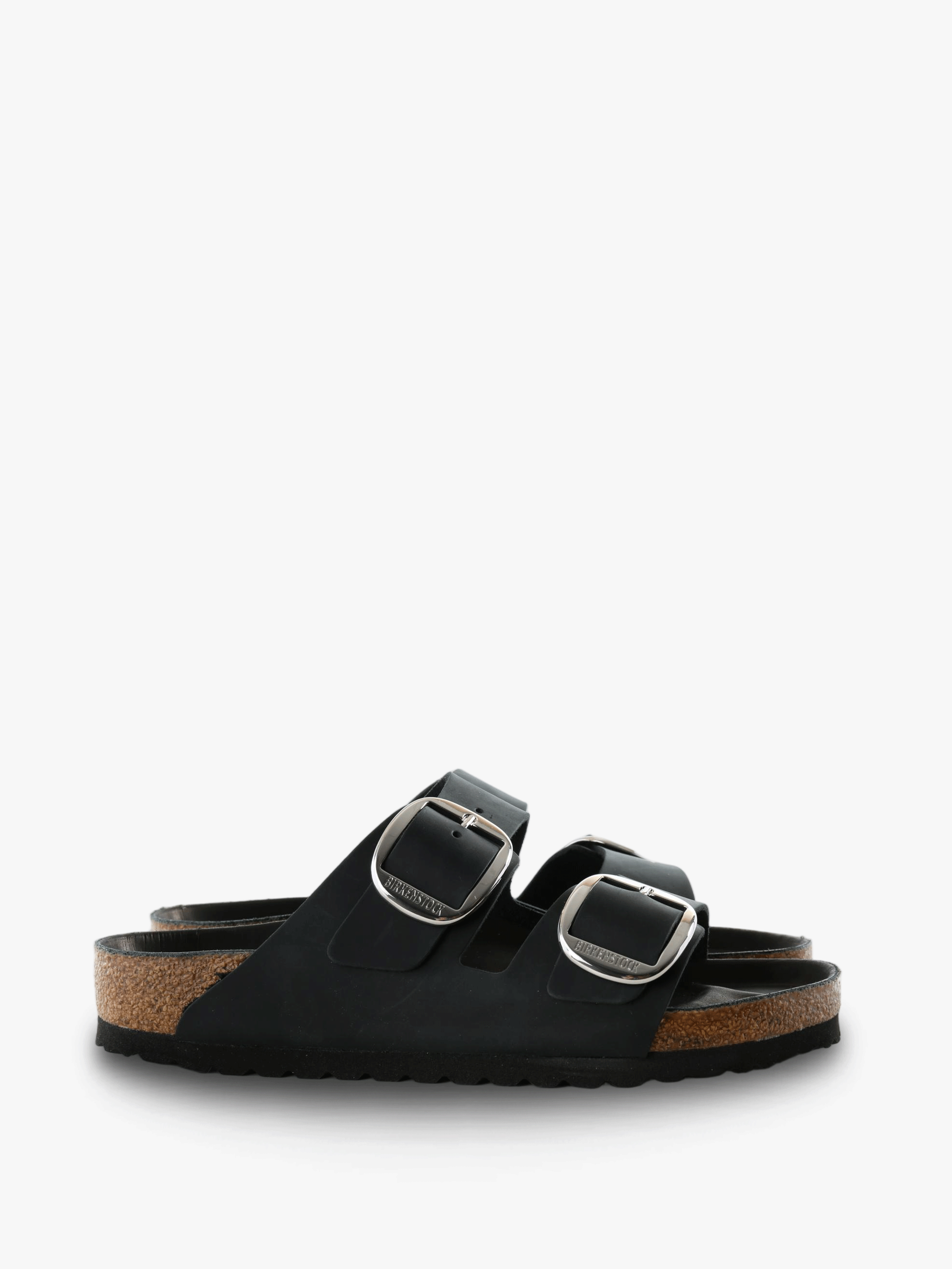 Black sandals, front view