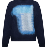 Blue sweater, front view