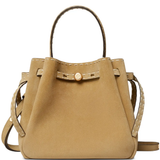 Tan bags, front view