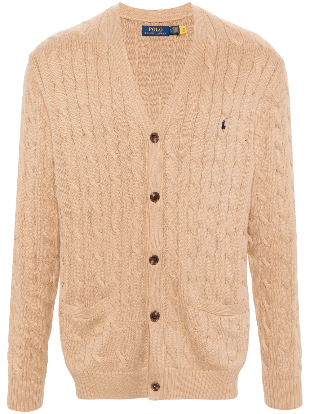 Tan cardigan,front view
