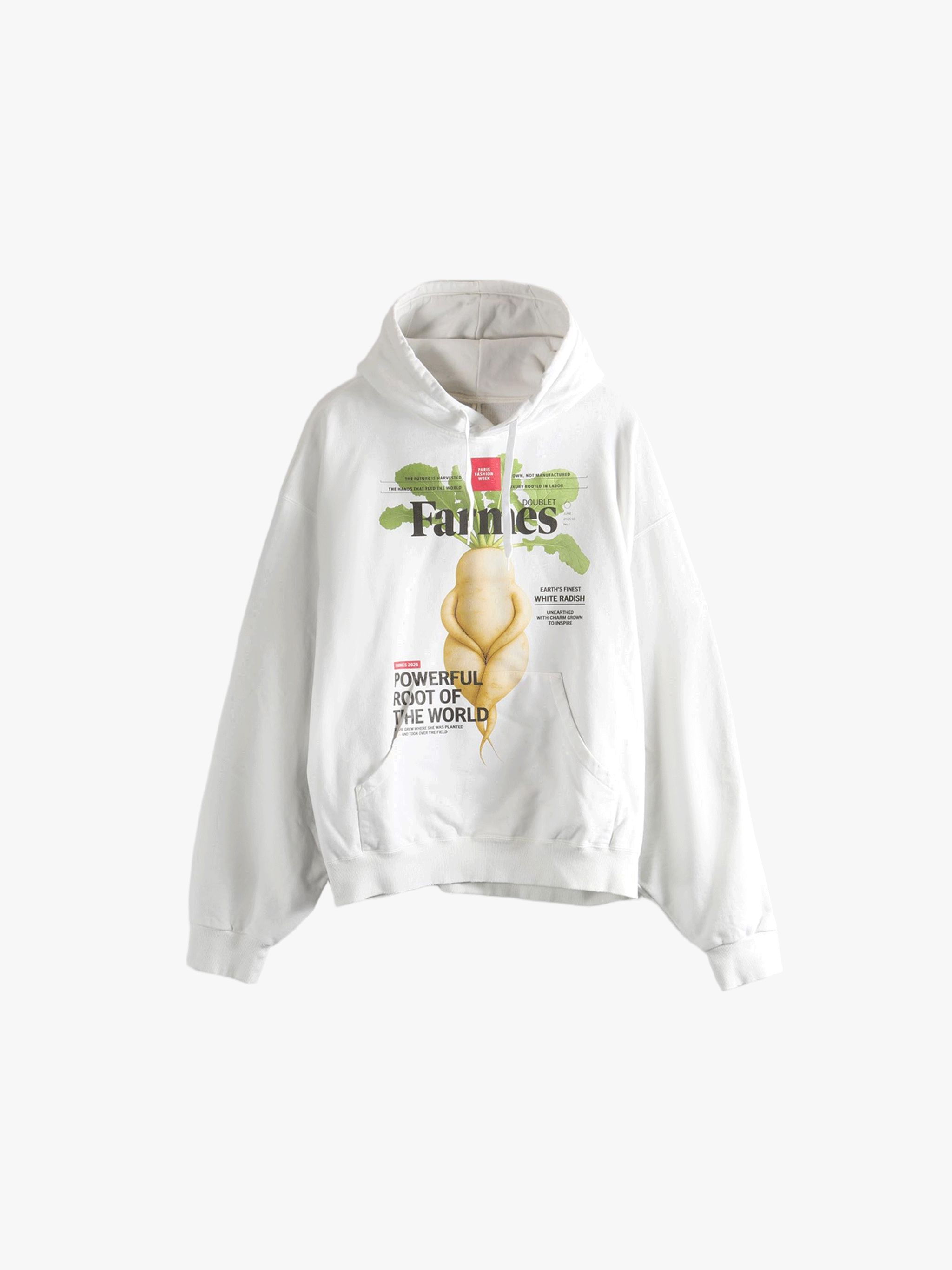 DOUBLET - Unisex Farmes Magazine Cover Hoodie – Atelier New York DOUBLET - Unisex Farmes Magazine Cover Hoodie – Atelier New York